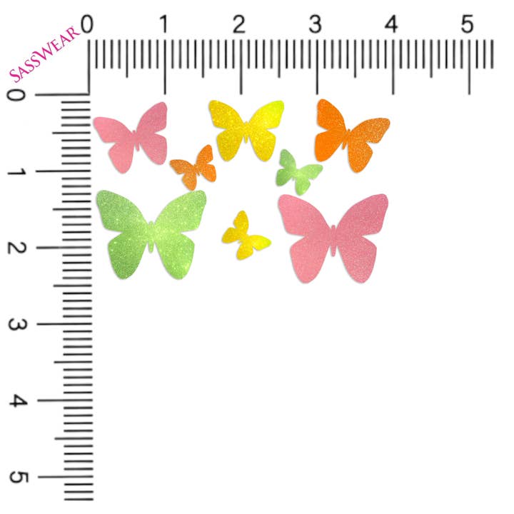 Sasswear – wholesale Tillfällig tatuering – Butterfly Neon Glow Kroppsklistermärken-Mini