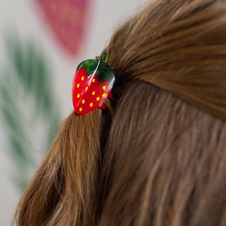 Jenny Lemons - Wholesale Hair Clip - Women's - Mini Strawberry Hair Claw Clip