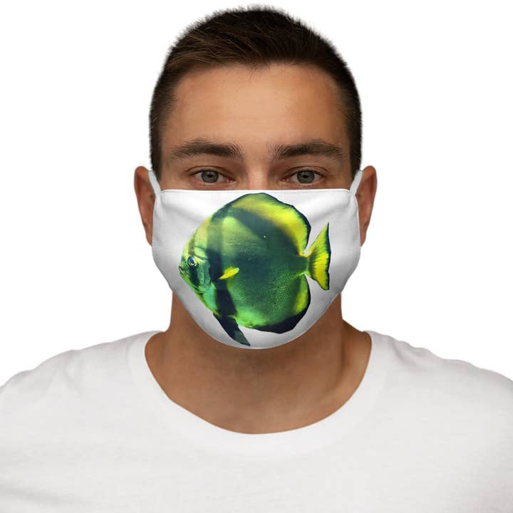 Marick Booster - Vente Masques jetables non médicaux - Masque facial ajusté en polyester Green Fish4