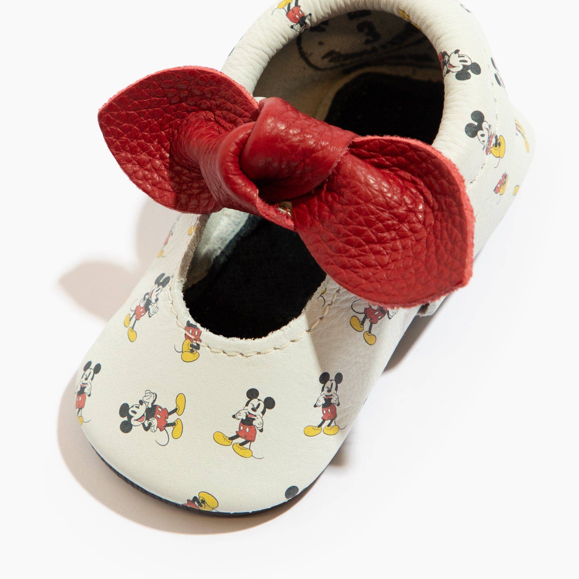 Freshly Picked - Wholesale Crib Shoes - Baby - Disney Retro Mickey Mouse Knotted Bow Baby Shoe1