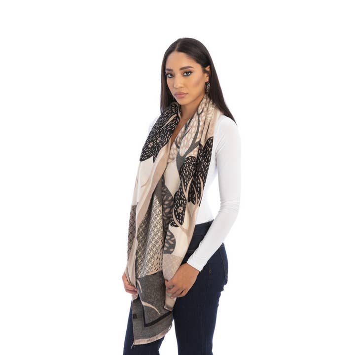 SAACHI - Wholesale Scarf - Women's - Nature Reversible Scarf7