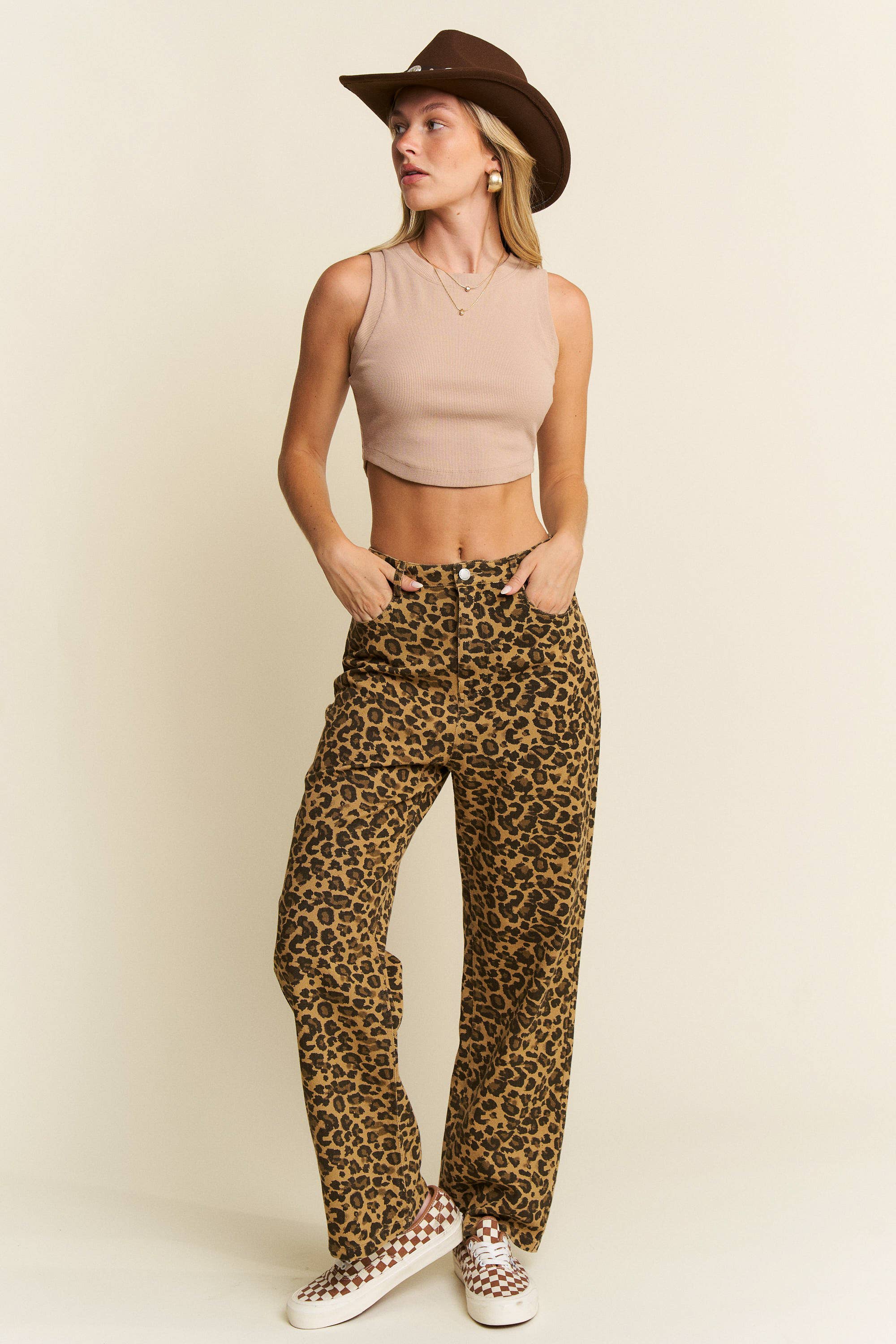JADE BY JANE - Wholesale Jeans - Women's - PLUS SIZE LEOPARD PRINT DENIM PANTS7