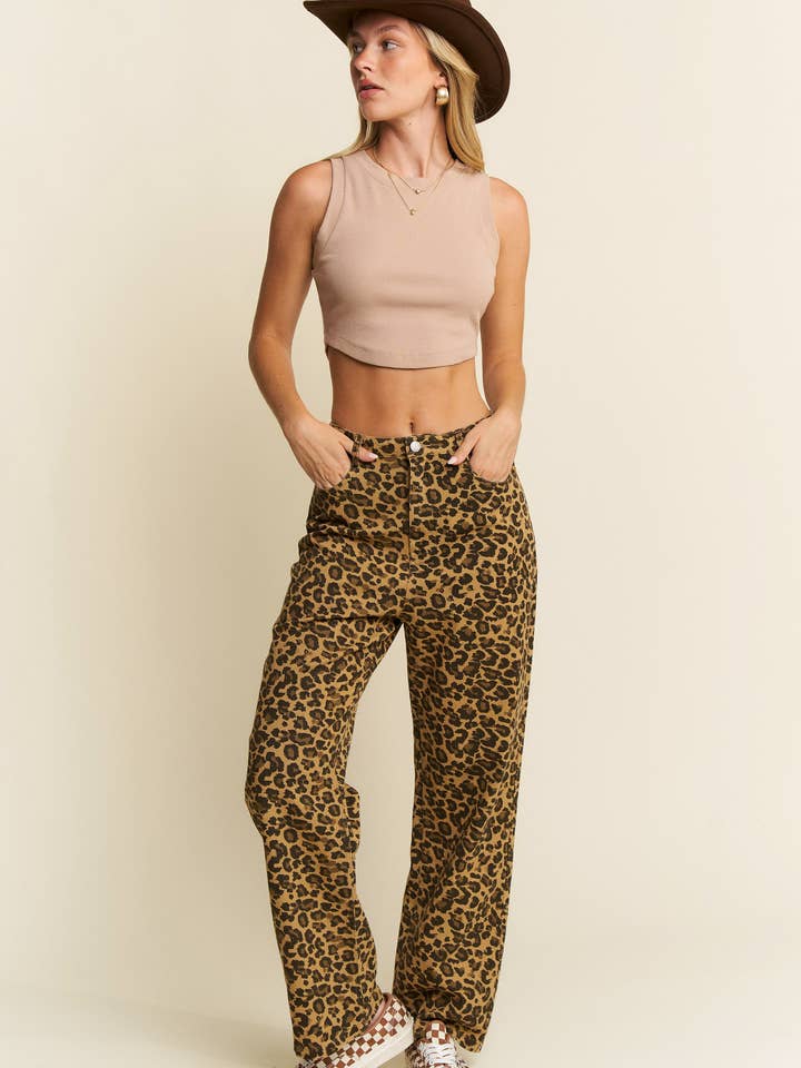 JADE BY JANE - Wholesale Jeans - Dames - GROTE MAAT LEOPARDPRINT DENIM BROEK7