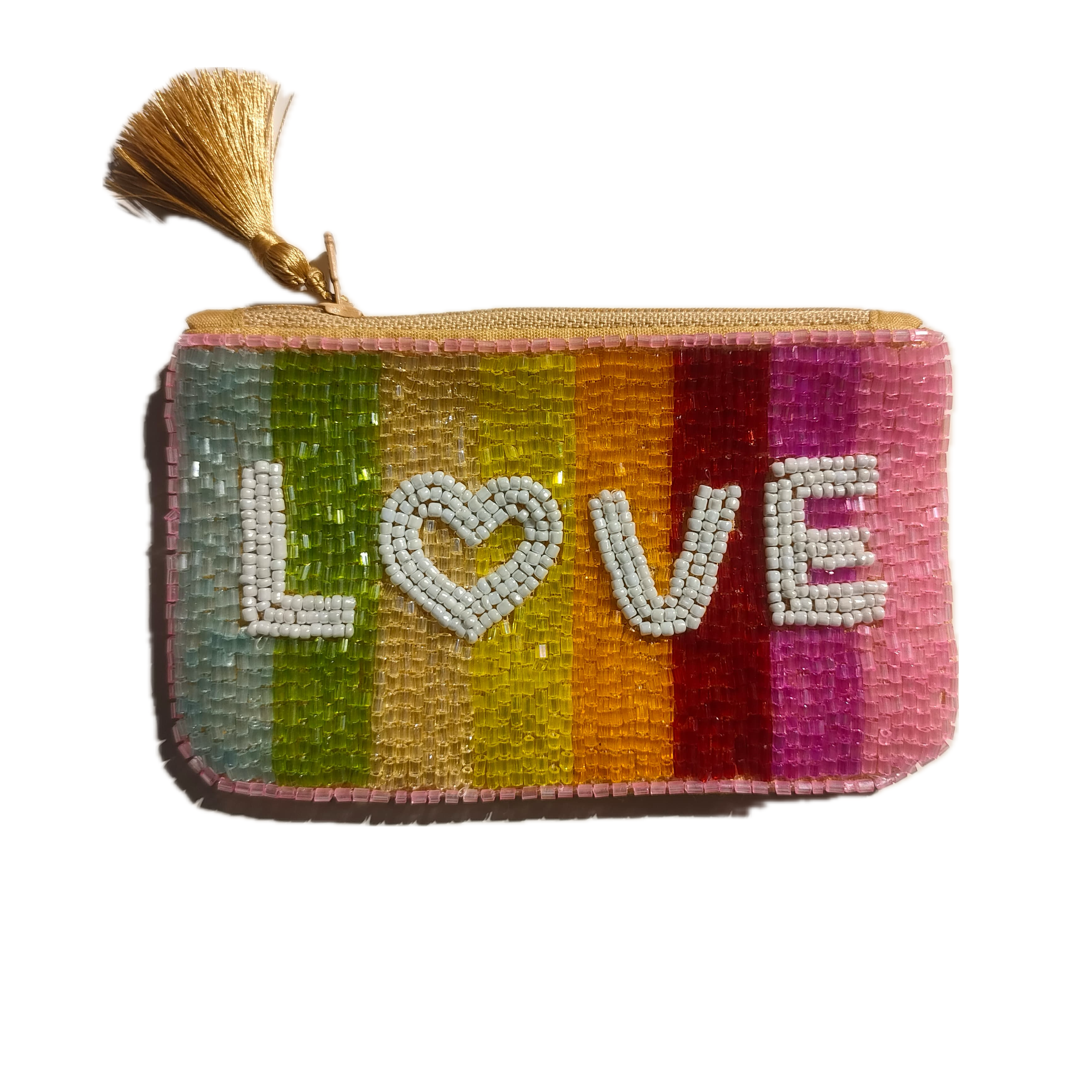 Muno – wholesale Coin purse – Unisex – Handcrafted Beaded Rainbow Love Pouch * Gift *1