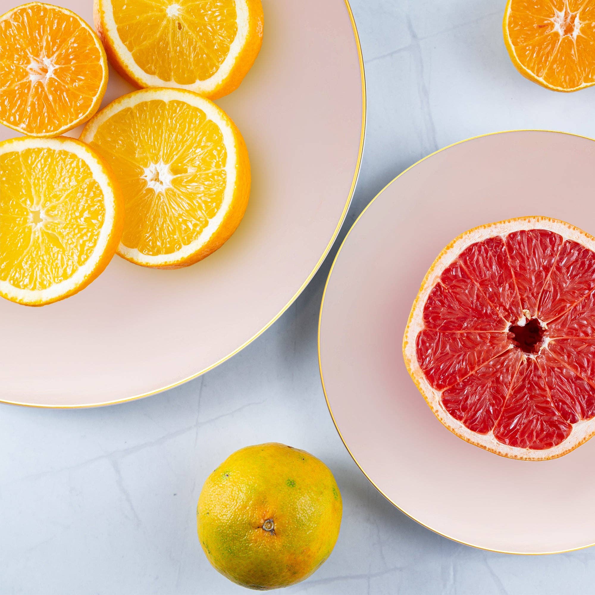 Smarty had a Party - Wholesale Disposable Plate - 10.25" Pink with Gold Organic Plastic Dinner Plates - 10 pcs7