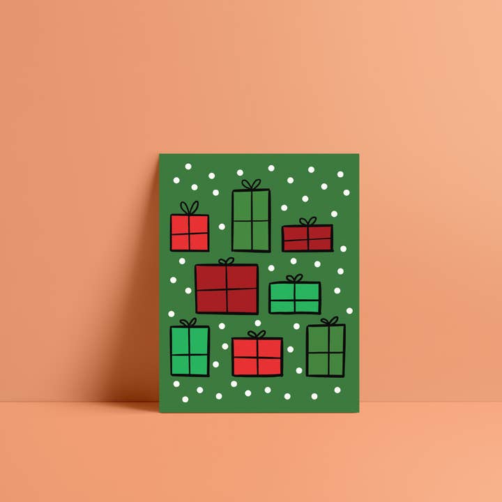 Holiday Gifts Greeting Card for wholesale by Hey There Leila