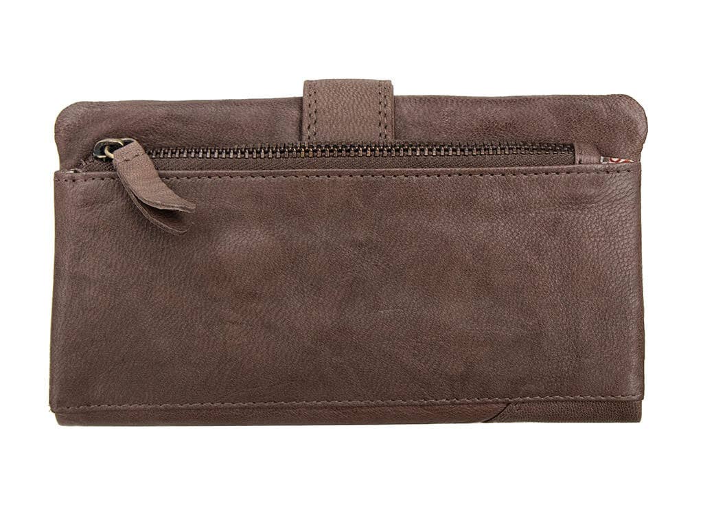 PRIMEHIDE - Venta al por mayor Cartera - Mujer - Monedero de piel grande Crumble - 65032