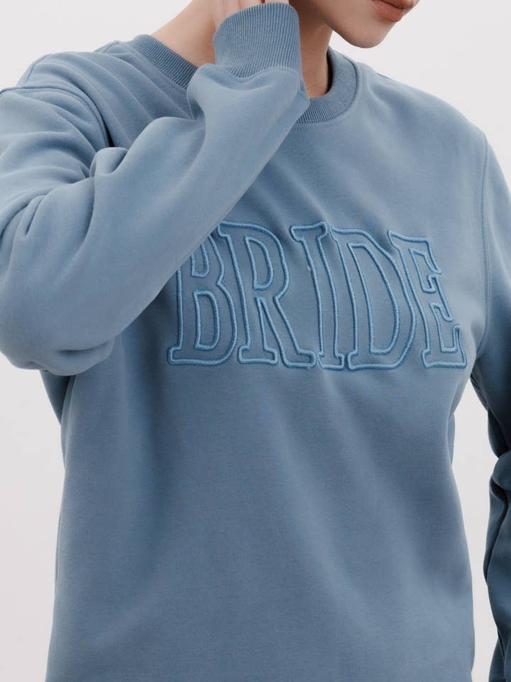 Heirloom Bridal Company - Wholesale Graphic Sweatshirt - Women's - Hollow BRIDE Embroidered Sweatshirt 1
