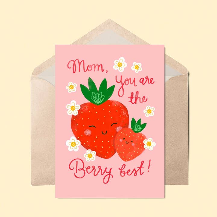 Berry Best Mom Karte 5x7" (Muttertag, Obst) für den Großhandel von Natalie Briscoe Illustration