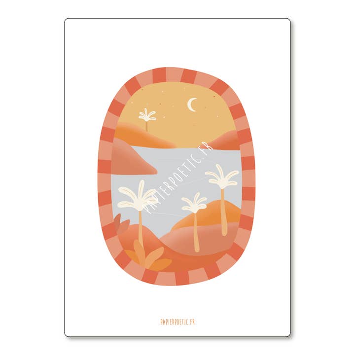 Card "Summer Dunes Medallion" for wholesale by Papier Poetic