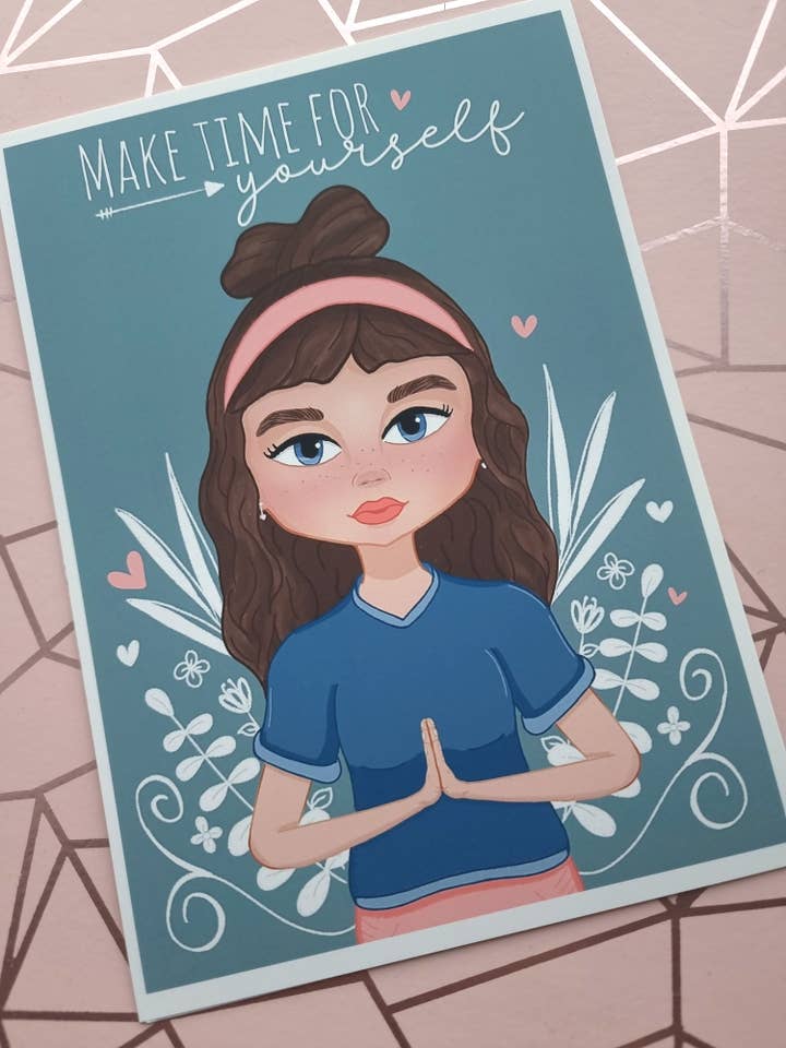 Make time for yourself print for wholesale by River Crescent Crafts