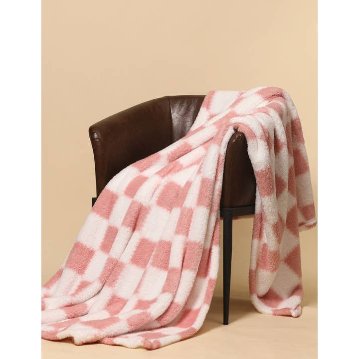 Sweetkama - Wholesale Throw Blanket - Home Coral Color Block Fleece Soft Blanket SKABL4090