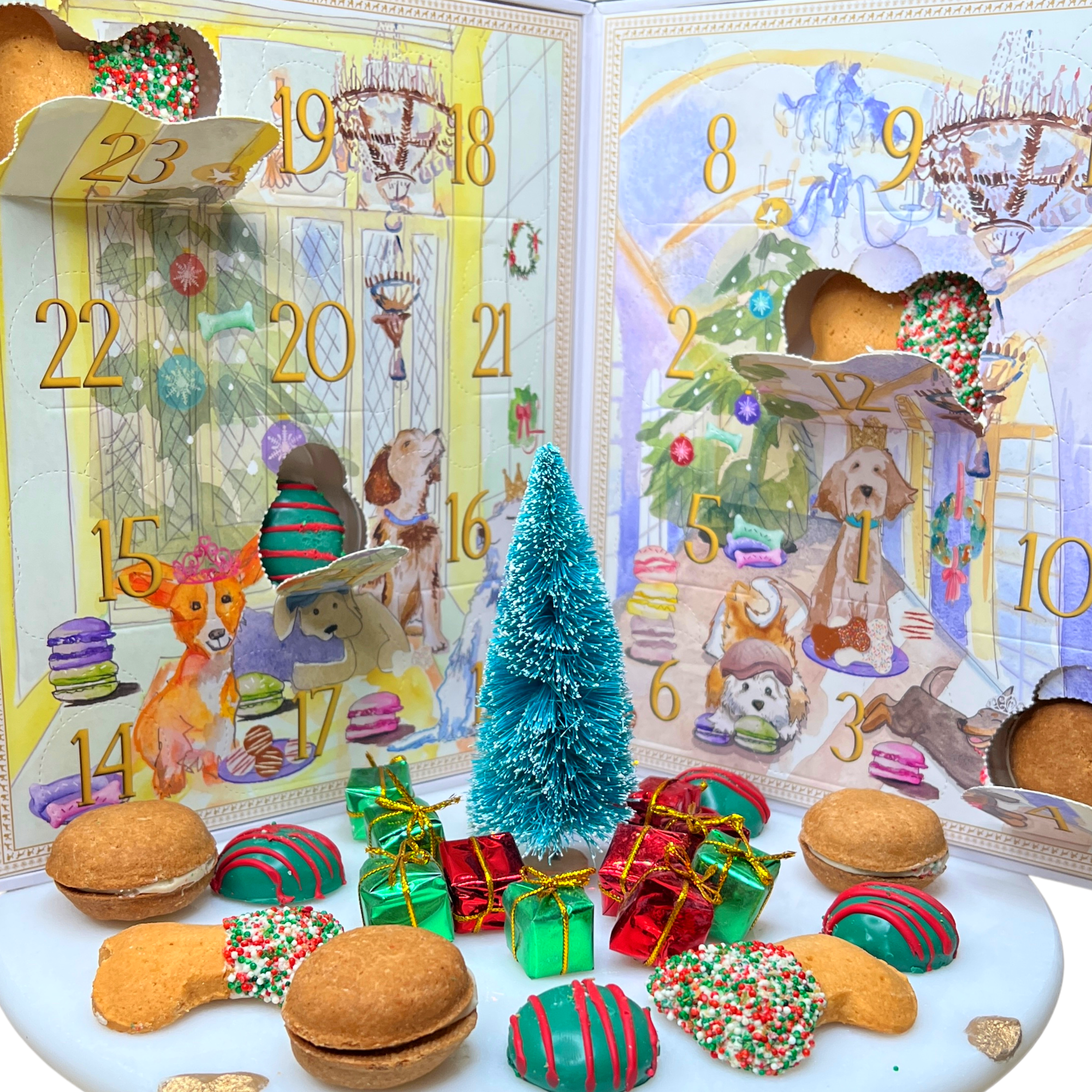 Bonne et Filou - Vente Friandises – chien - Calendrier de l'Avent pour friandises pour chiens | Cadeaux de vacances uniques1