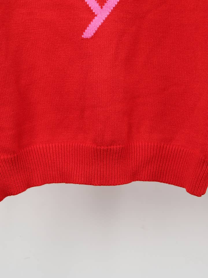 Hope & Sunshine - Wholesale Knit Sweater - Women's - Valentine's Heart Pullover Sweater34