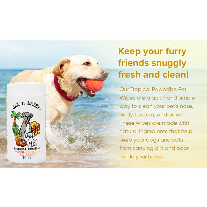 Jax n Daisy - Wholesale Pet Cleaning Supplies - Jax n Daisy Tropical Pawadise Pet Wipes