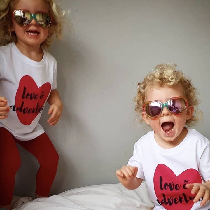 LOVE & ADVENTURE - Short Sleeve T Shirt for wholesale by Little Mate Adventures