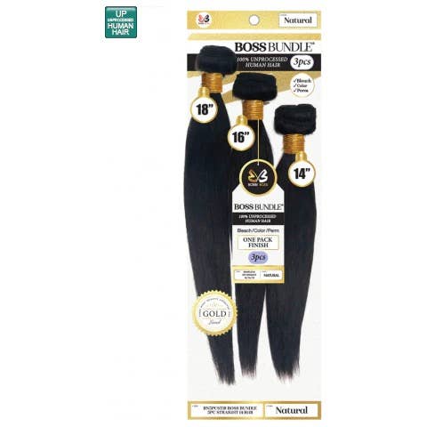 Hair Konection Corporation – Großhandel Extensions – BOBBI BOSS MENSCHLICHES HAARWEBBÜNDEL-NATURAL STRAIGHT 3PCS0