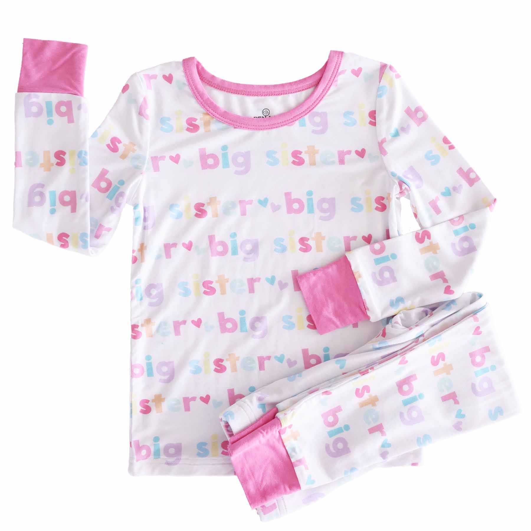 Caden Lane - Wholesale Sleepwear Set - Kids - Big Sister Two Piece Pajama Set4