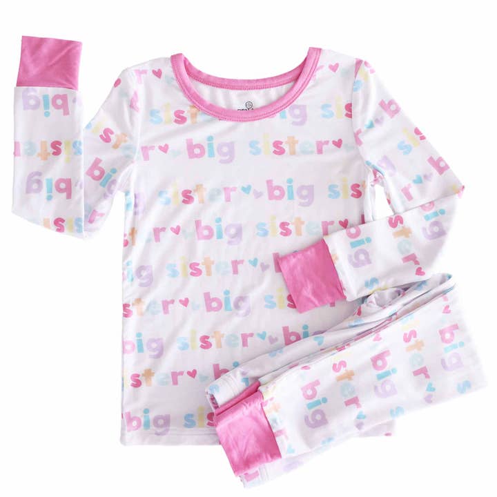 Caden Lane - Wholesale Sleepwear Set - Kids - Big Sister Two Piece Pajama Set4