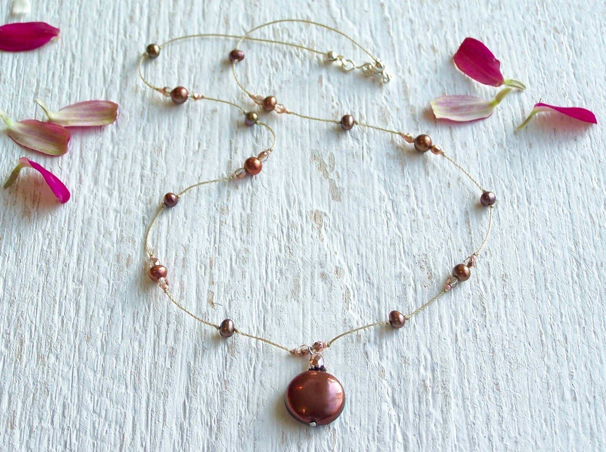 Jo Bird Jewelry - Wholesale Beaded/Pearl Necklace - Knotted Pearl Necklace - Center Yourself Necklace1