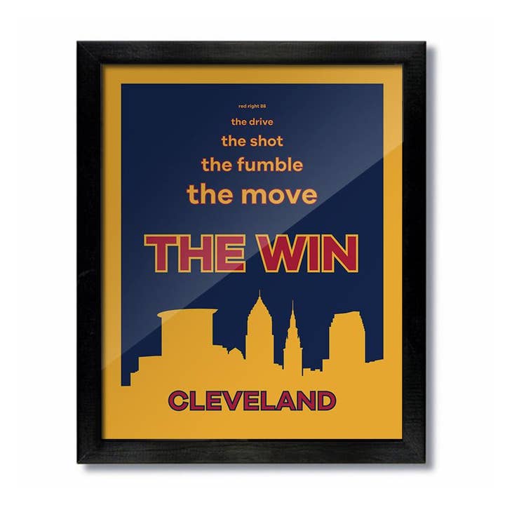The Win Cleveland Print for wholesale by D&W Elements