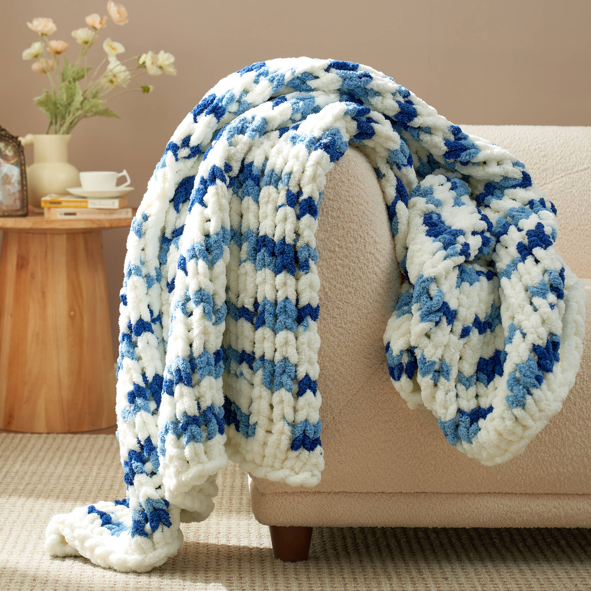 DreamValley - Wholesale Throw Blanket - AH Handmade Chunky Knit Cable Knitted Crochet Blanket8