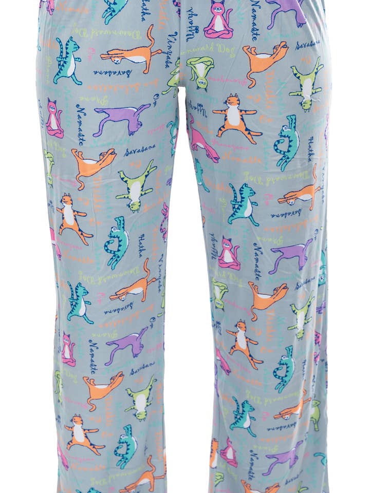 Womens PJ Pant - Yoga Cats for wholesale by Funky Junque