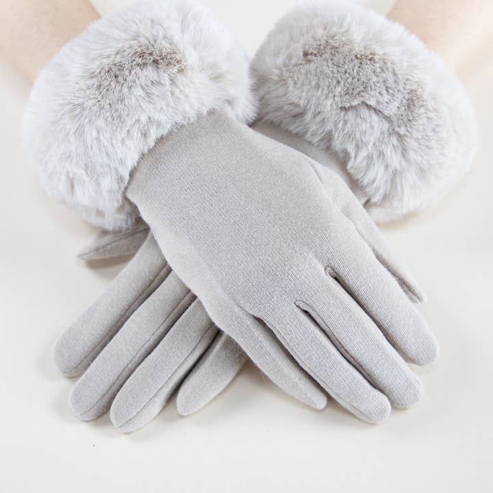 Original USA - Wholesale Gloves - Women's - Faux Fur Cuff Touchscreen Gloves0