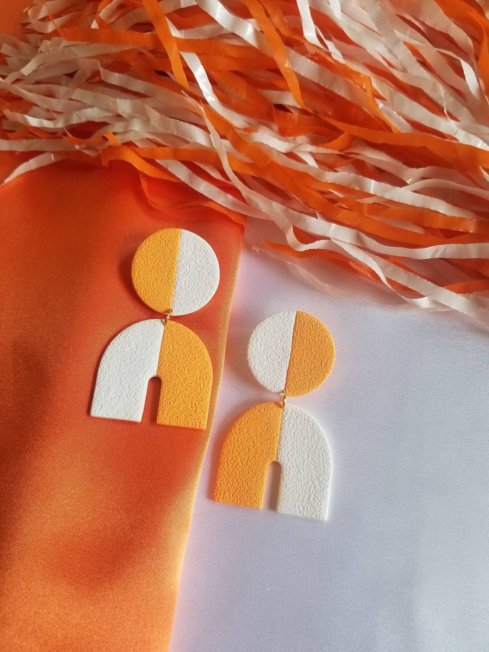 That Clay Girl Co. - Wholesale Dangle Earrings - Polymer Clay Earrings | Two Tone Earrings | UTK | Vols