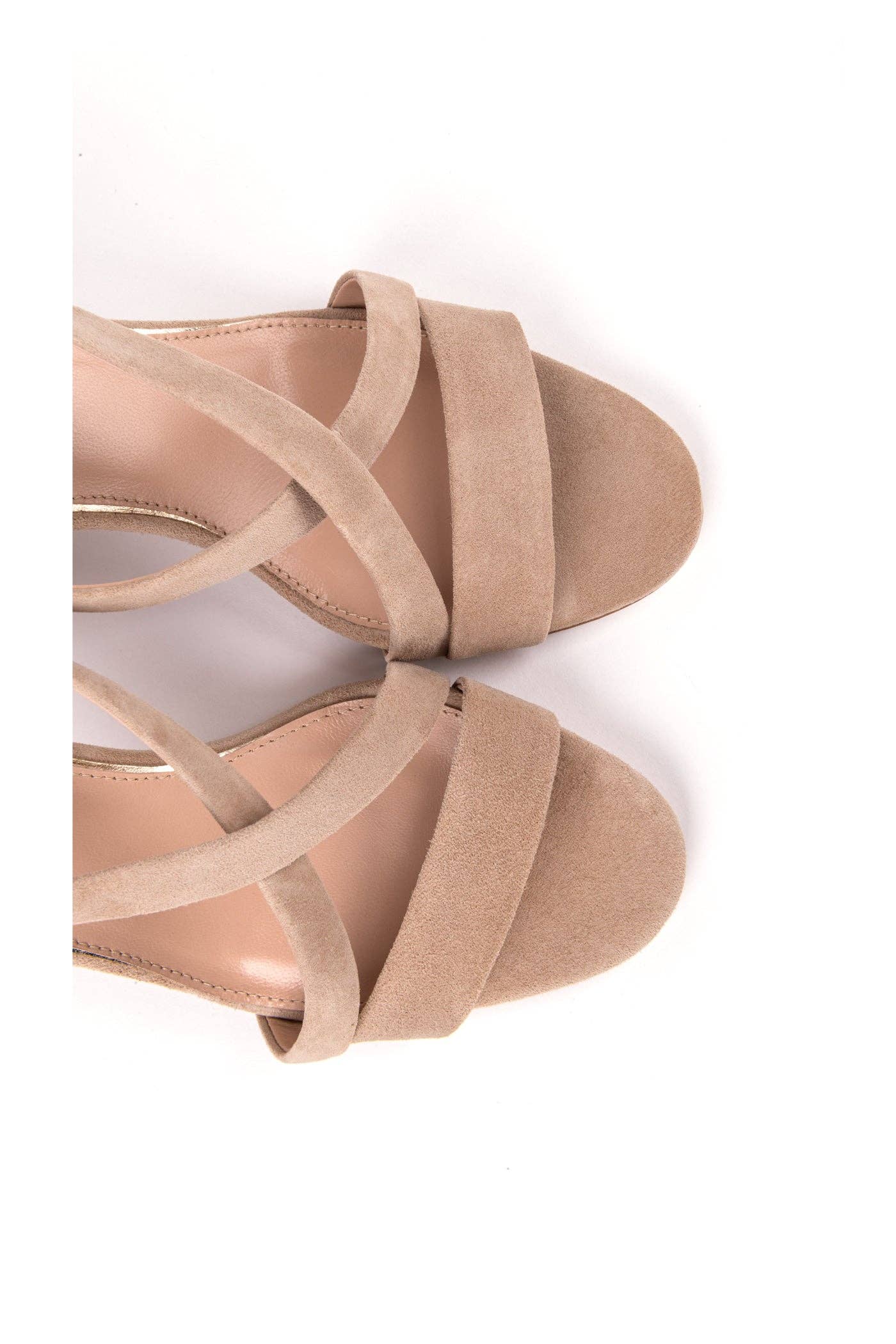 Zilian - Wholesale High Heels - Women's - Bridal high-heeled sandals 7.5 cm with crossed straps3