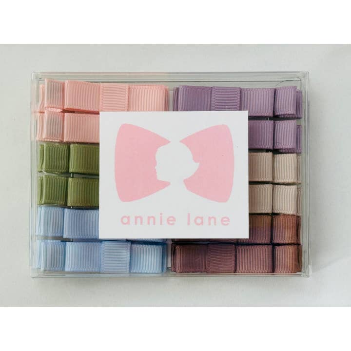 Caixa de 12 laços de cabelo - outono 1 por atacado de Annie Lane