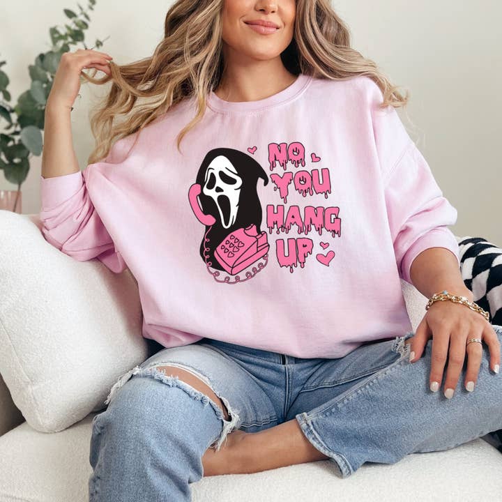 No You Hang Up Valentine's Day sweatshirt for wholesale by Delena Wright Artisan Jewelry