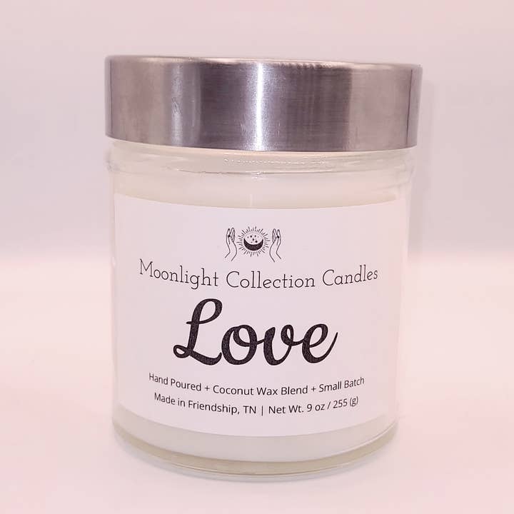 Love Rose Quartz Candle for wholesale by E's Designs