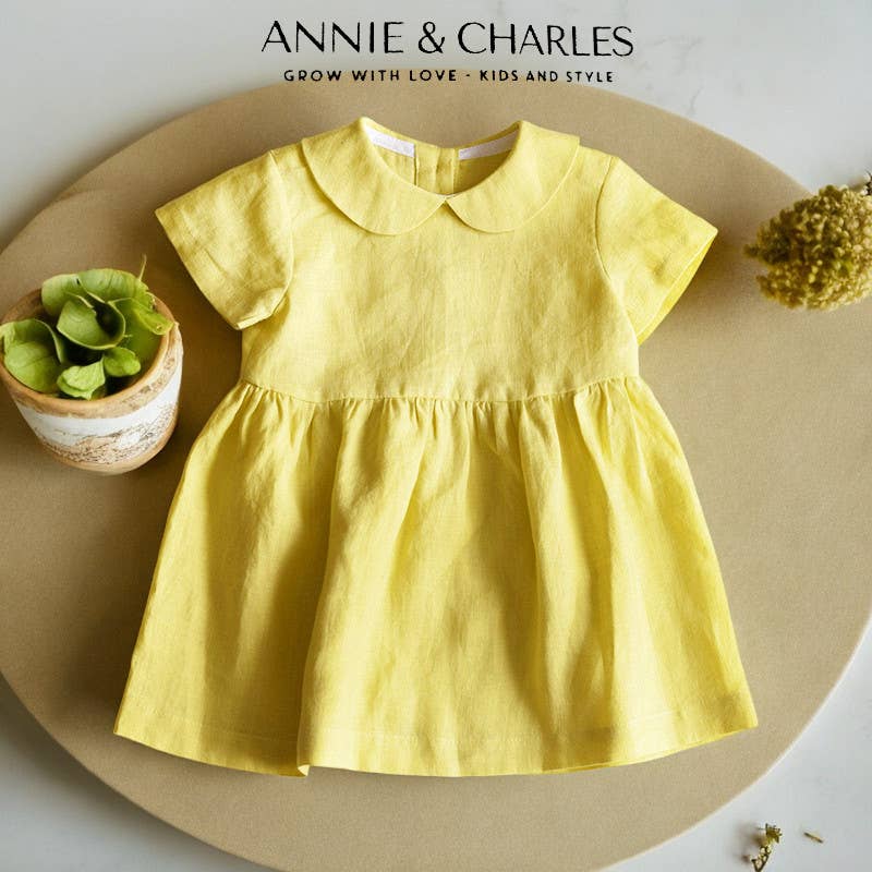 Annie & Charles – Vestido - Crianças por atacado – Vestido linho orgânico Annie & Charles® LINA4