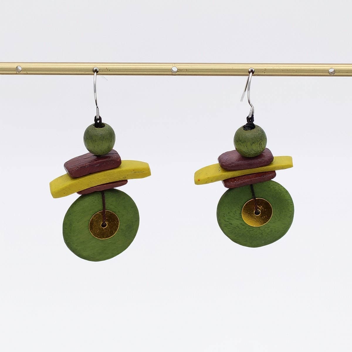 Sylca Designs - Wholesale Dangle Earrings - Assuta Olive Drop Earrings3