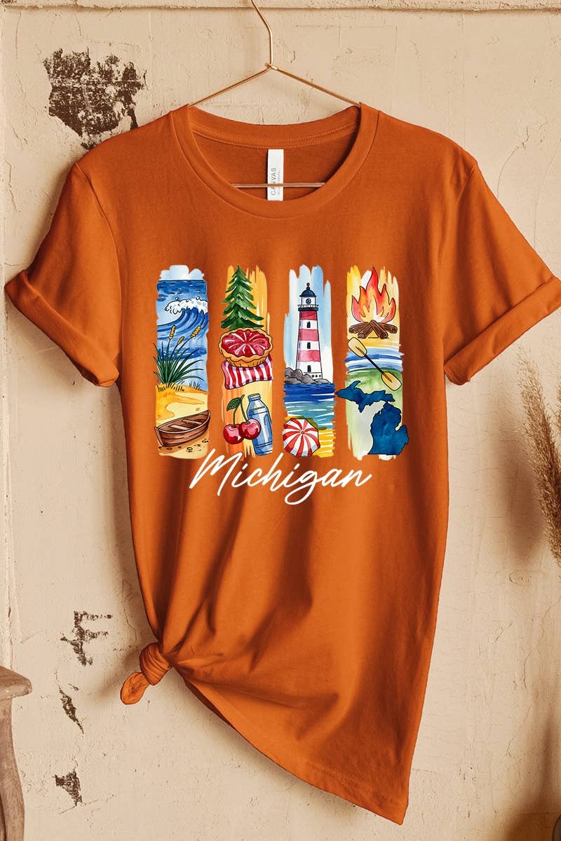 COLORBEAR - Wholesale T-Shirt (Graphic) - Women's - Michigan State Brushstroke Graphic Tee7