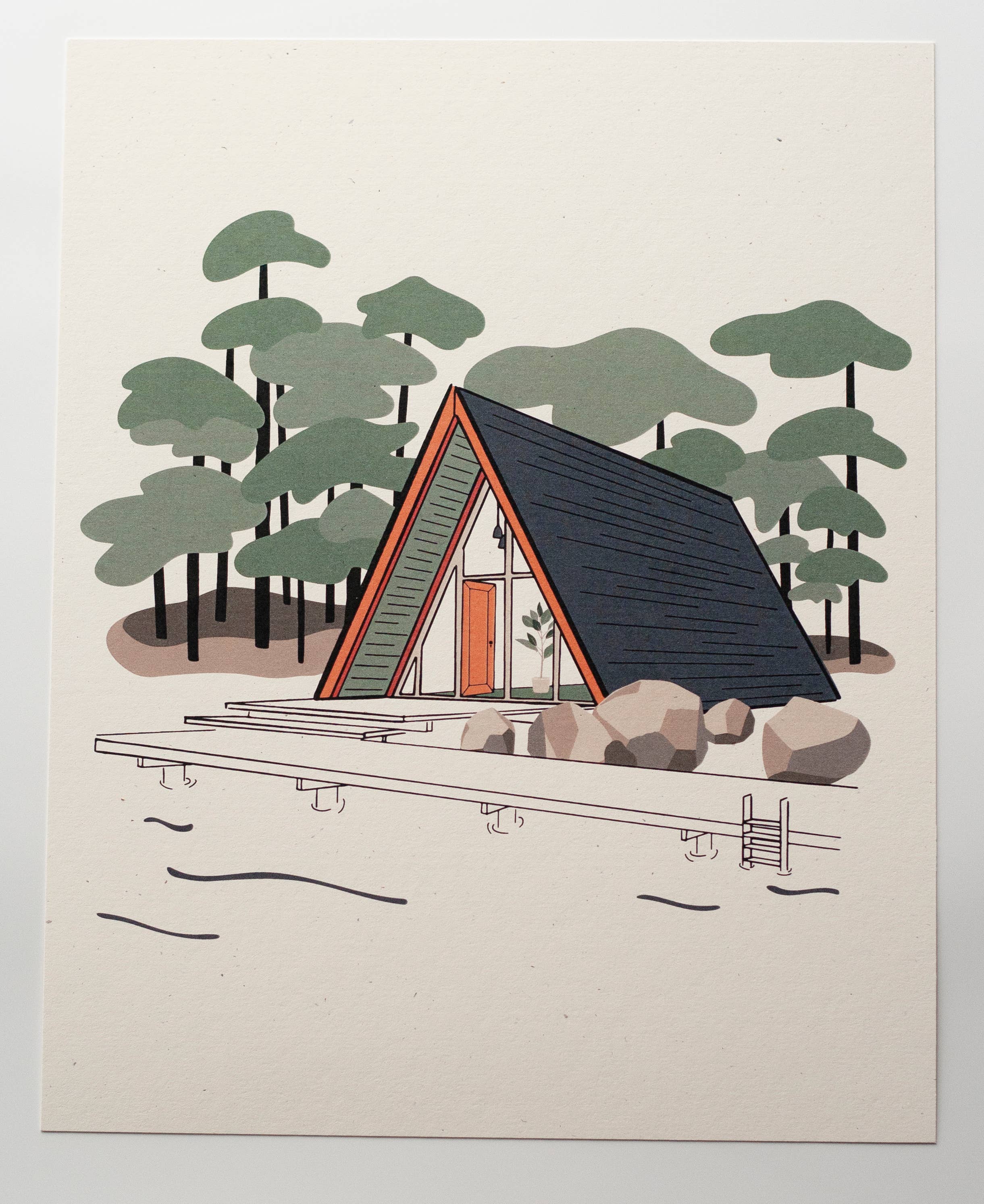 Telegram Print Co. - Wholesale Art Print - Mid Century, Beach Aframe, 8x10 Print1