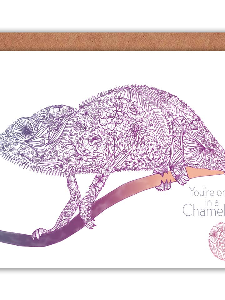 Chameleon Card for wholesale by Golden Grove Paper