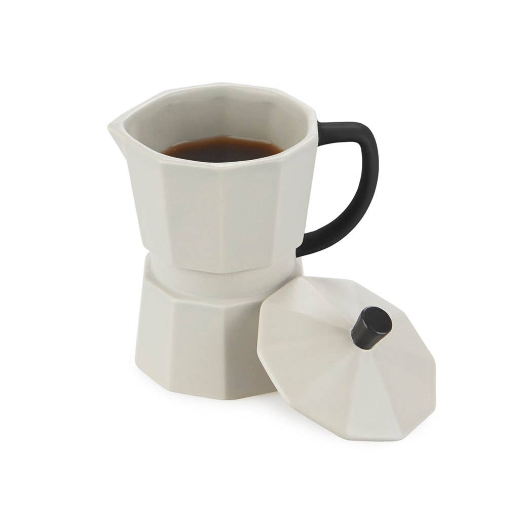 Balvi - Wholesale Coffee Mug - Mug, Gray Moka with ceramic lid1