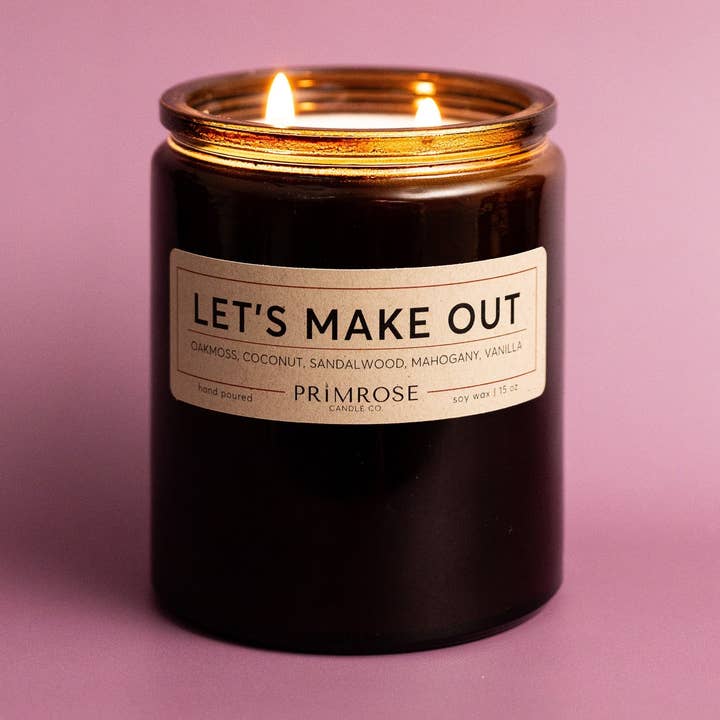 LET’S MAKE OUT - DOUBLE WICK for wholesale by Primrose Candle Company
