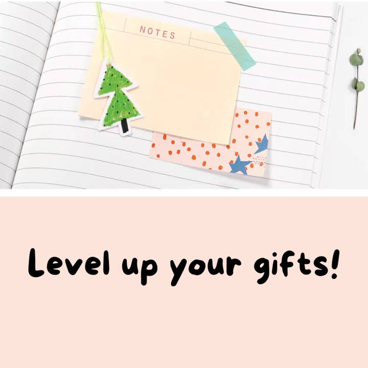 Curious Cat Stationary - Wholesale Gift Tag - Pack of 5 Christmas Tree Paper Gift Tags1