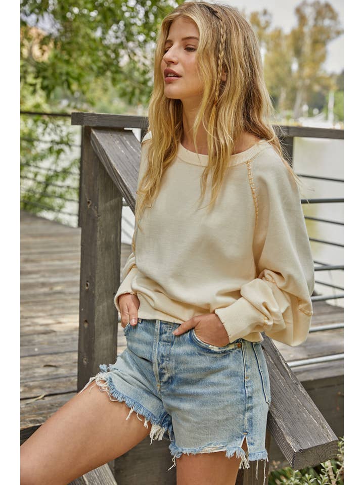 Ivory W1059 | QUITE FRANK SWEATER for wholesale on Faire