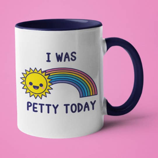 'I Was Petty Today' Rainbow Coffee Mug for wholesale by Ink Pop
