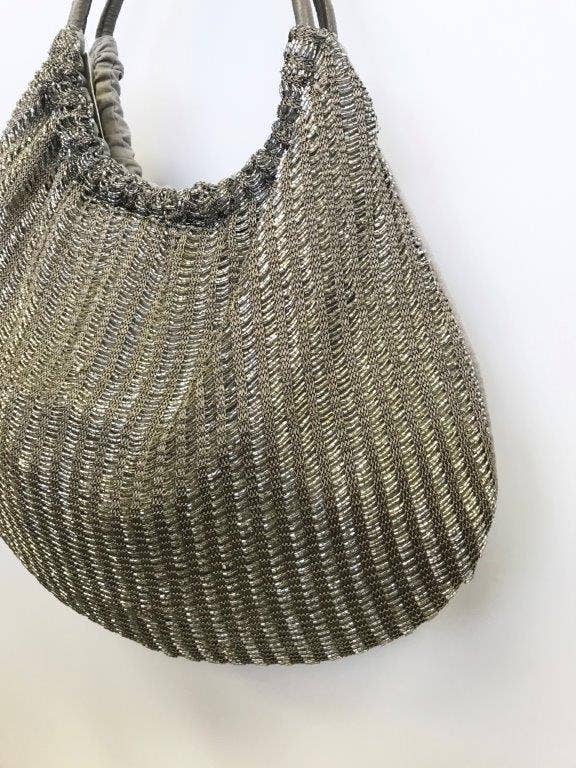 Ricki designs - Vendita all'ingrosso Tracolla - Donna - Borsa hobo blu a mano in crochet con perline, modello #CB 132725