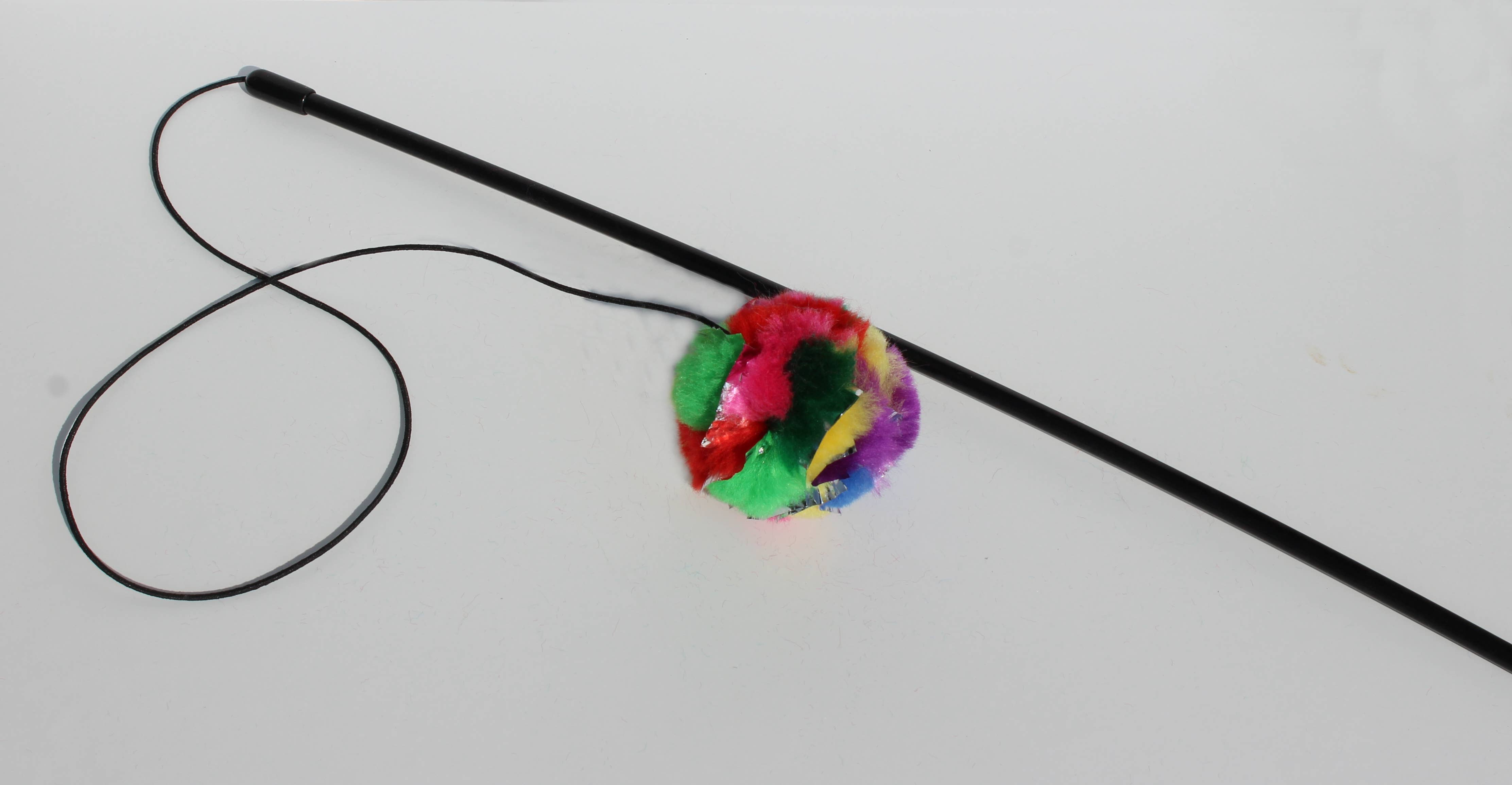 CanCor Innovations Inc. - Wholesale Pet Toy - Cat - 24 Inch Tantalizer Wand with Crinkle Ball 12/Display1