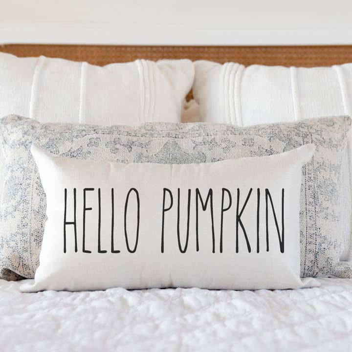 Cuscino lombare Hello Pumpkin Autumn Decor per la vendita all'ingrosso da parte di AbbyKate HOME