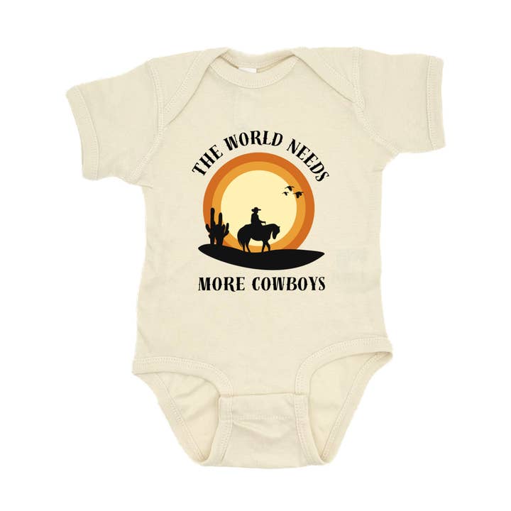Sage & Soil – wholesale Bodysuit (non-footed) – Baby – The World Needs More Cowboys Infant Bodysuit0