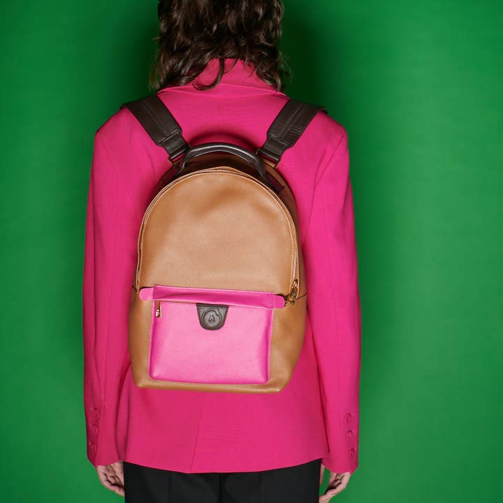 ALLBYB - Vente Sac à dos – femme - Sac à dos Grace en cuir rose
