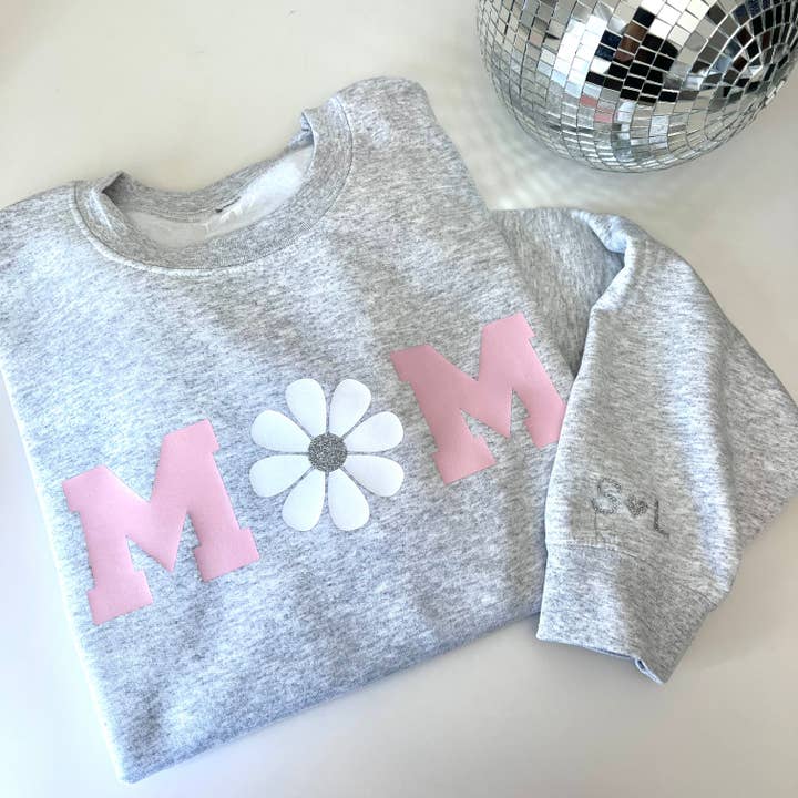 Daisy MOM glitter Crewneck for wholesale by NASTIK