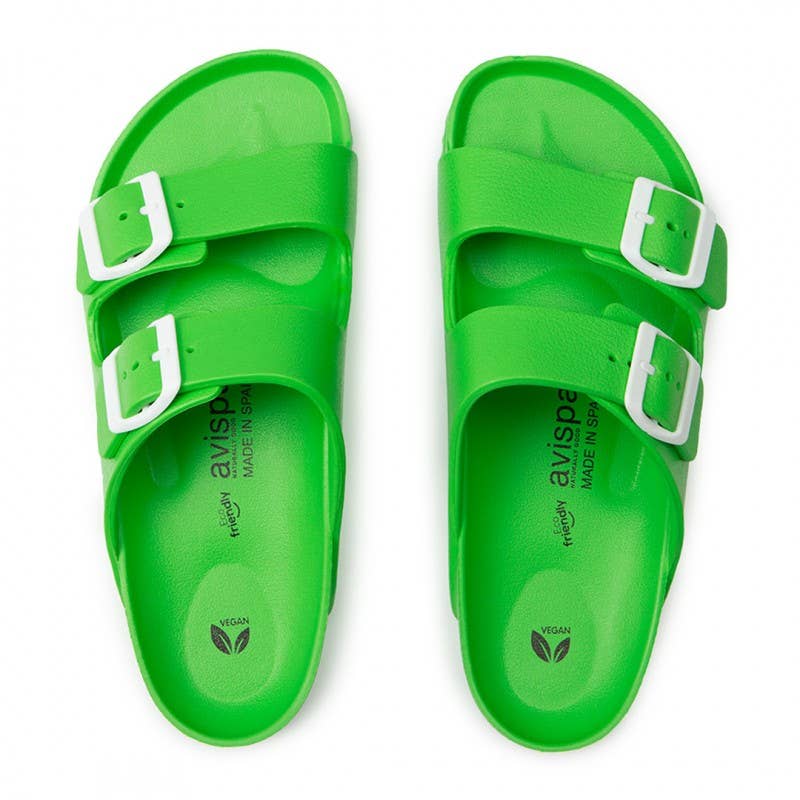 Avispas - Wholesale Jelly Shoes - Women's - New Coachella Green Apple Sandal Bio EVA Buckles3